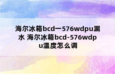 海尔冰箱bcd一576wdpu漏水 海尔冰箱bcd-576wdpu温度怎么调